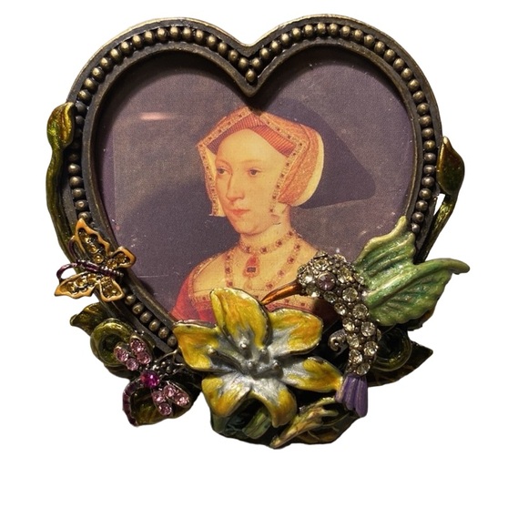 Enamel Rhinestone Heart Picture Frame - Picture 1 of 6